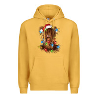 Mustard christmas heifer cow gnome Premium Hoodie - CowGirlArtShop