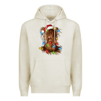 Oatmeal Heather christmas heifer cow gnome Premium Hoodie - CowGirlArtShop