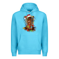Ocean Blue christmas heifer cow gnome Premium Hoodie - CowGirlArtShop