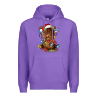 Purple christmas heifer cow gnome Premium Hoodie - CowGirlArtShop