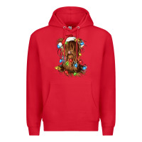 Red christmas heifer cow gnome Premium Hoodie - CowGirlArtShop
