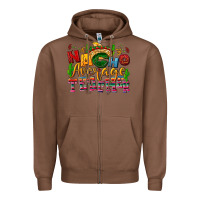 Chestnut Nacho average Teacher Zipper Hoodie - NancyCooperArtShop