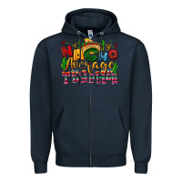 Navy Nacho average Teacher Zipper Hoodie - NancyCooperArtShop