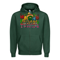 Sports Green Nacho average Teacher Zipper Hoodie - NancyCooperArtShop