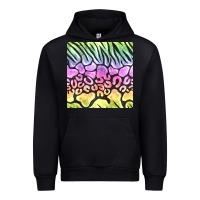 Foreset Green neon rainbow safari seamless pattern Urban Hoodie - BundleAndBundleShop