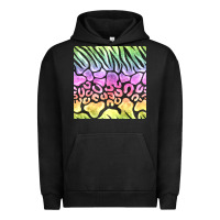 Pigment Black neon rainbow safari seamless pattern Urban Hoodie - BundleAndBundleShop