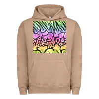 Pigment Burro neon rainbow safari seamless pattern Urban Hoodie - BundleAndBundleShop