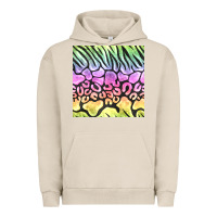 Pigment French Oak neon rainbow safari seamless pattern Urban Hoodie - BundleAndBundleShop