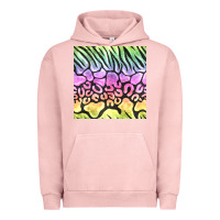Pigment Salmon neon rainbow safari seamless pattern Urban Hoodie - BundleAndBundleShop