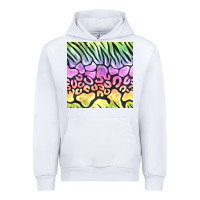 White neon rainbow safari seamless pattern Urban Hoodie - BundleAndBundleShop