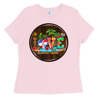 Bubblegum Pink dominican republic coasters Ladies Tee - AdoDesignShop