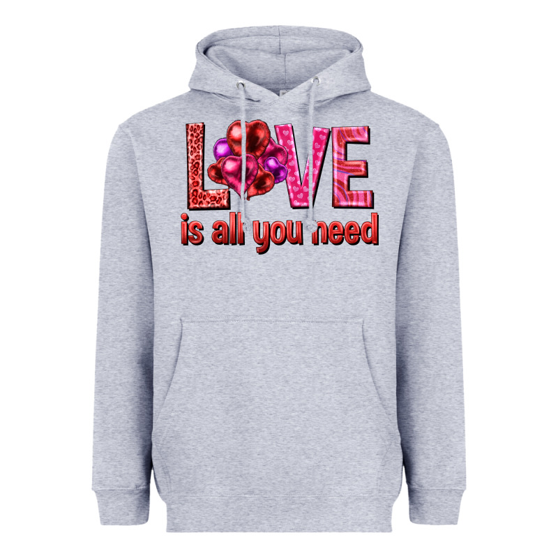 Love Is All You Need Valentine's Day Heavyweight Hoodie by HowdyJamesFarm | Teevron