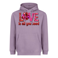 Lavender Love is all you need Valentine's Day Heavyweight Hoodie - HowdyJamesFarm