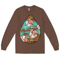 Chestnut american football and western roses teardrop Long Sleeve Tee - BundleAndBundleShop