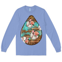 Colony Blue american football and western roses teardrop Long Sleeve Tee - BundleAndBundleShop