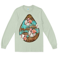 Matcha american football and western roses teardrop Long Sleeve Tee - BundleAndBundleShop