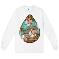 White american football and western roses teardrop Long Sleeve Tee - BundleAndBundleShop