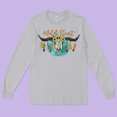 Wild Heart Long Sleeve Tee Designed By Jahusdesignshop
