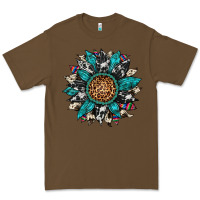 Cacao cowhide leopard serape gemstone  sunflower Premium Tee - Artiststas