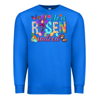 True Royal He is risen indeed Happy Easter Day Premium Sweatshirt - HowdyJamesFarm