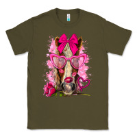 Army Green valentines day horse with sunglasses Classic Tee - NancyCooperArtShop