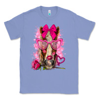 Colony Blue valentines day horse with sunglasses Classic Tee - NancyCooperArtShop
