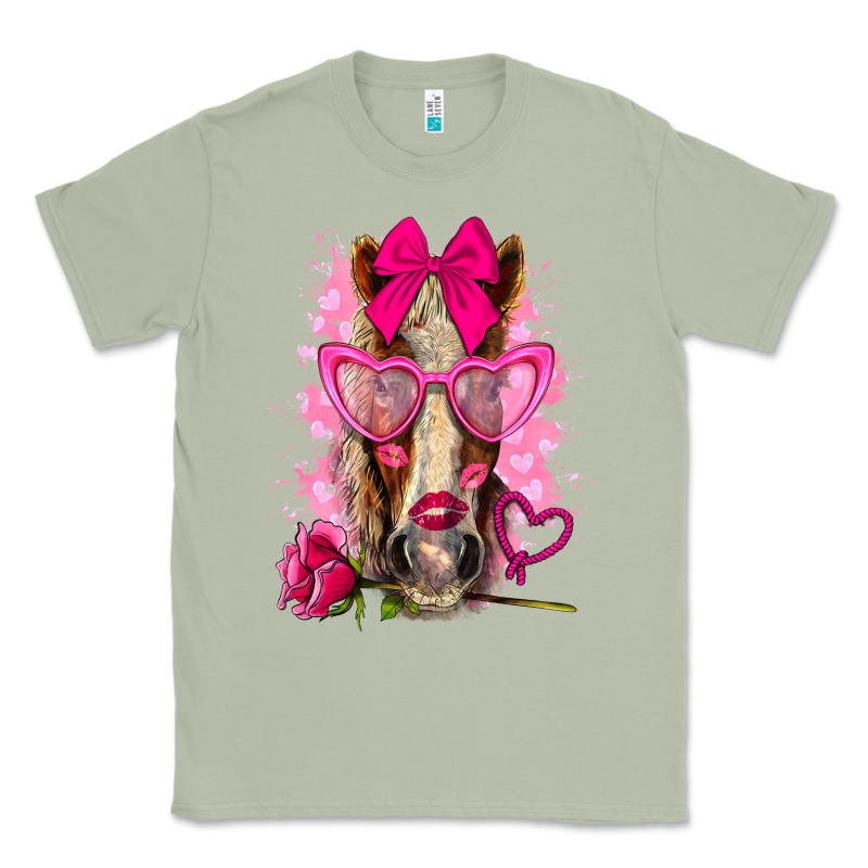 Valentines Day Horse With Sunglasses Classic Tee by NancyCooperArtShop | Teevron