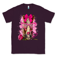 Plum valentines day horse with sunglasses Classic Tee - NancyCooperArtShop