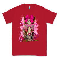 Red valentines day horse with sunglasses Classic Tee - NancyCooperArtShop