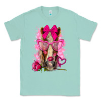 Seafoam valentines day horse with sunglasses Classic Tee - NancyCooperArtShop