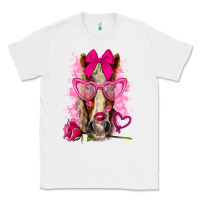 White valentines day horse with sunglasses Classic Tee - NancyCooperArtShop