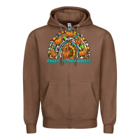 Chestnut Gobble Til You Wobble with Rainbow Zipper Hoodie - texasbilliewilder
