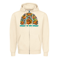 Sandshell Gobble Til You Wobble with Rainbow Zipper Hoodie - texasbilliewilder