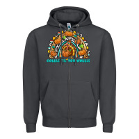 Smoke Gobble Til You Wobble with Rainbow Zipper Hoodie - texasbilliewilder