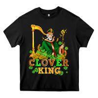 Black st patricks clover king  with shamrocks Heavy Core Tee - AdoDesignShop