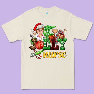 Jolly Nurse With Christmas Element Premium Tee Designed By Adodesignshop