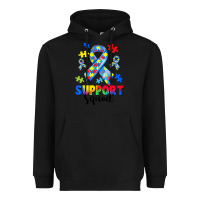 Black support squad autism Heavyweight Hoodie - CowGirlArtShop