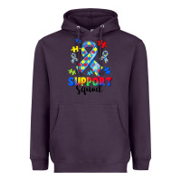 Plum support squad autism Heavyweight Hoodie - CowGirlArtShop