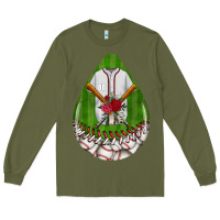 Army Green baseball and western roses teardrop  2 Long Sleeve Tee - BundleAndBundleShop