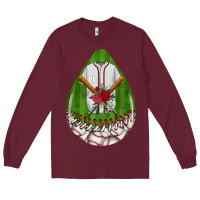 Burgundy baseball and western roses teardrop  2 Long Sleeve Tee - BundleAndBundleShop