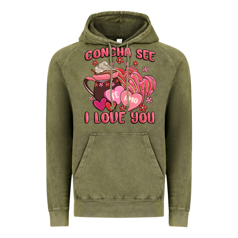Concha See Te Amo  I Love You Vintage Hoodie by MaliasSmallBusiness | Teevron
