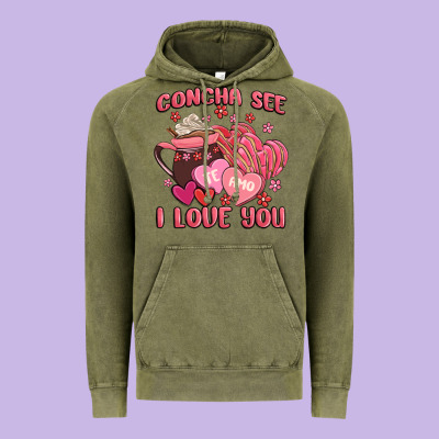Concha See Te Amo  I Love You Vintage Hoodie Designed By Maliassmallbusiness