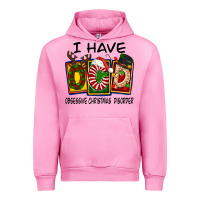 Fuchsia Pink I Have Obsessive Christmas Disorder Urban Hoodie - FaDigitalArtStudio
