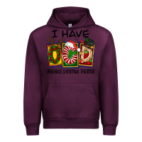 Mauve Wine I Have Obsessive Christmas Disorder Urban Hoodie - FaDigitalArtStudio