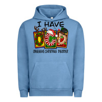 Pigment Pebble Blue I Have Obsessive Christmas Disorder Urban Hoodie - FaDigitalArtStudio