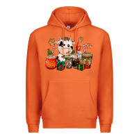 Carrot cow coffee cups christmas Premium Hoodie - CowGirlArtShop
