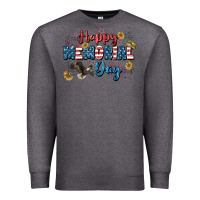 Charcoal Heather Happy memorial day 4th of july Premium Sweatshirt - CowGirlArtShop