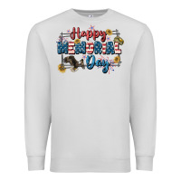 Dove Grey Happy memorial day 4th of july Premium Sweatshirt - CowGirlArtShop