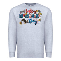 Heather Grey Happy memorial day 4th of july Premium Sweatshirt - CowGirlArtShop