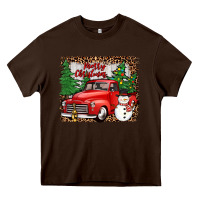 Chocolate Brown merry christmas Heavy Core Tee - JahusDesignShop